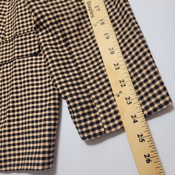 Candace Cameron Bure Gingham Blazer Jacket 2XP Black/ Rose Academia Transitional - Picture 12 of 15